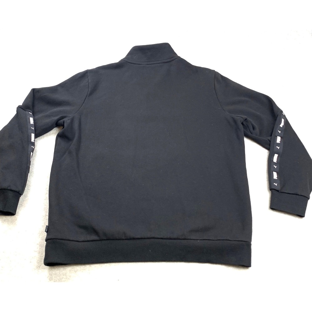 Puma Quarter Zip Pullover Mens L Black Fleece Sweatshirt Mock Neck Jacket 849039 - Picture 4 of 10